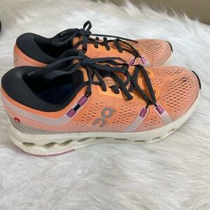On Running cloud surfer 2 Women's tangerine Orange Running Shoes 8